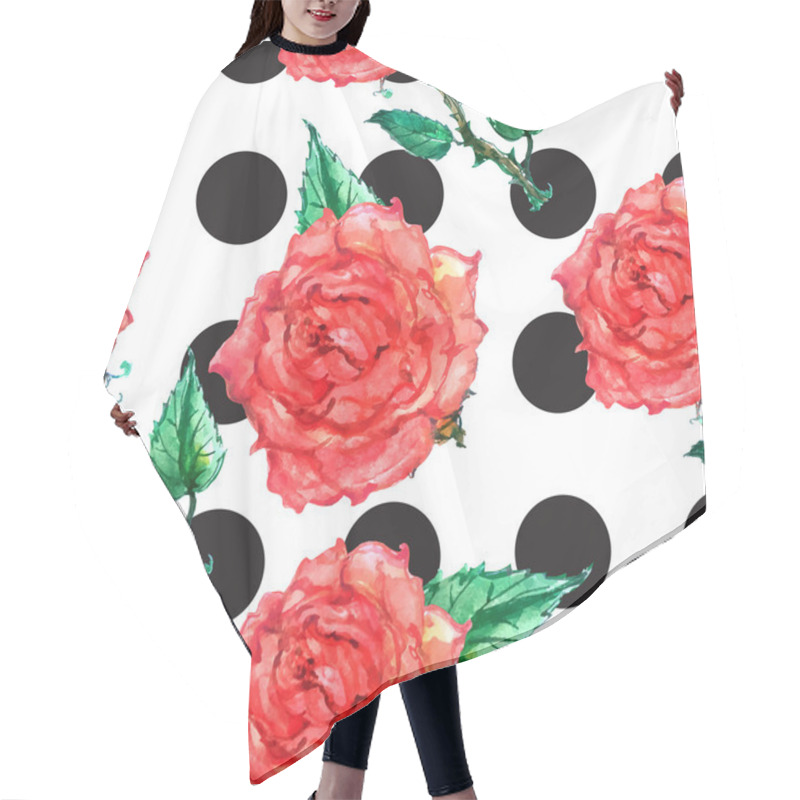 Personality  Polka Dot Ornament Hair Cutting Cape