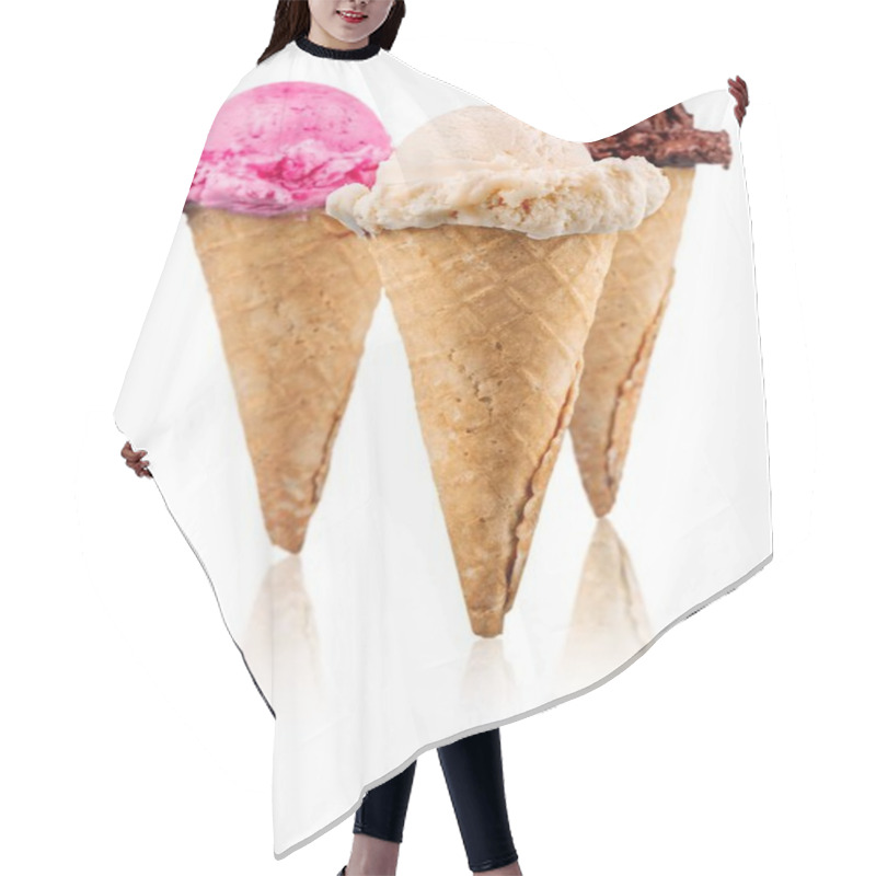 Personality  Ice Creams In The Cones Hair Cutting Cape