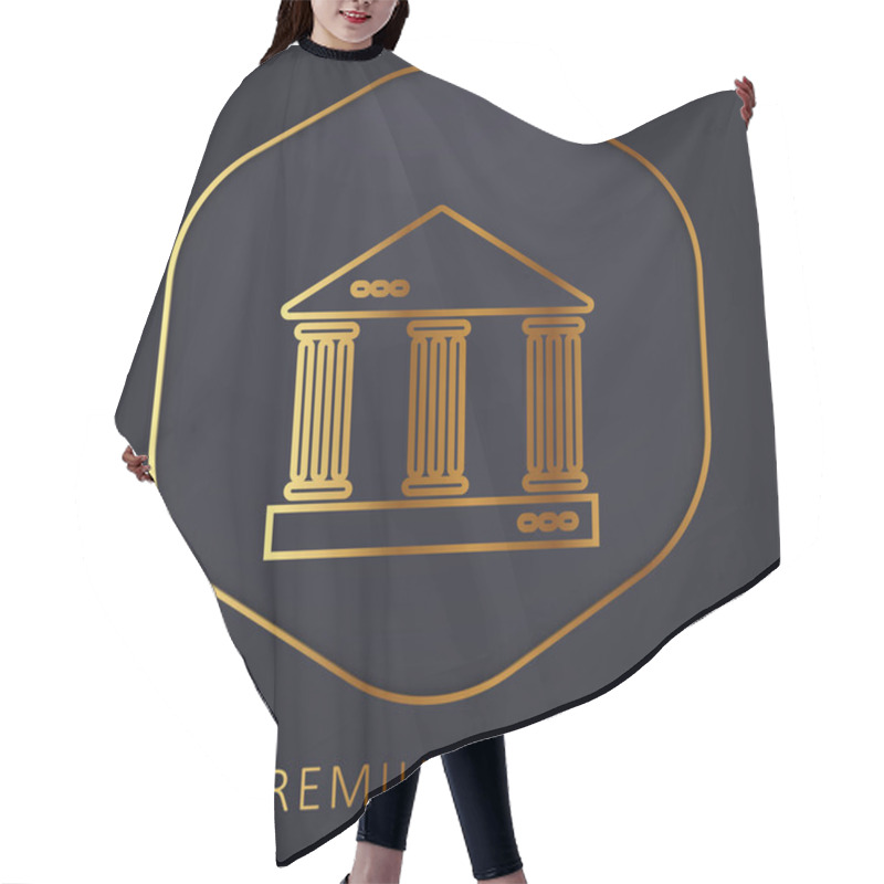 Personality  Bank Golden Line Premium Logo Or Icon Hair Cutting Cape