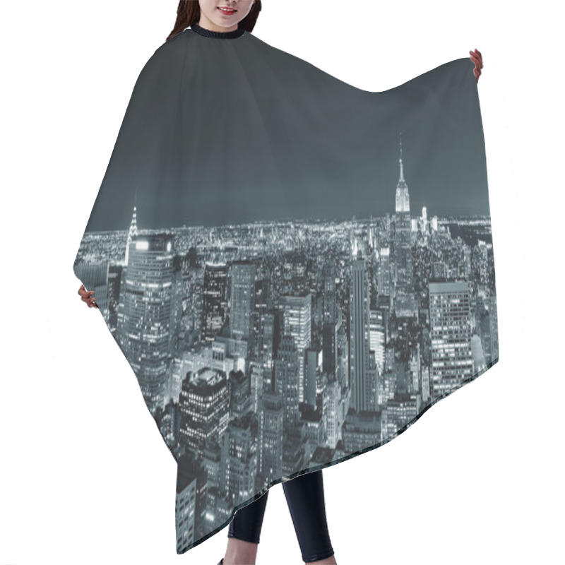 Personality  New York City Manhattan Skyline At Night Hair Cutting Cape