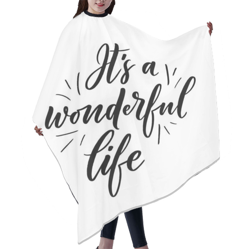 Personality  Christmas Quote. Winter Xmas Slogan. Hand Drawn Calligraphic Lettering. Inspirational Text For Invitation Design. Vector Illustration Hair Cutting Cape