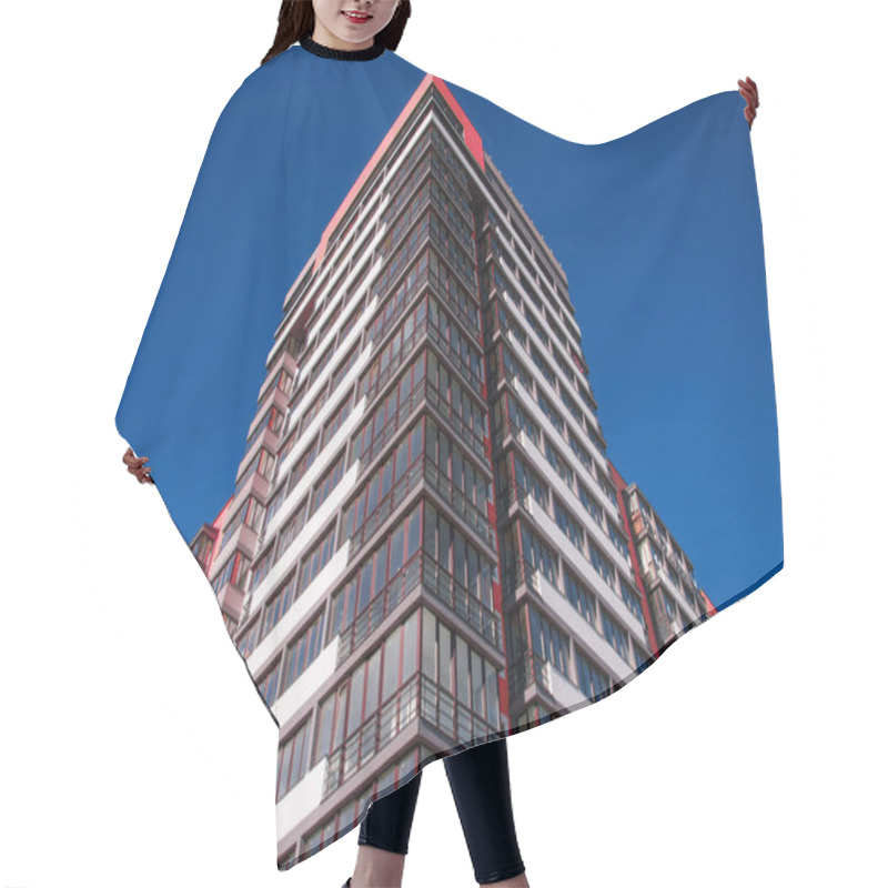 Personality  Apartment Building On Blue Sky Background Hair Cutting Cape