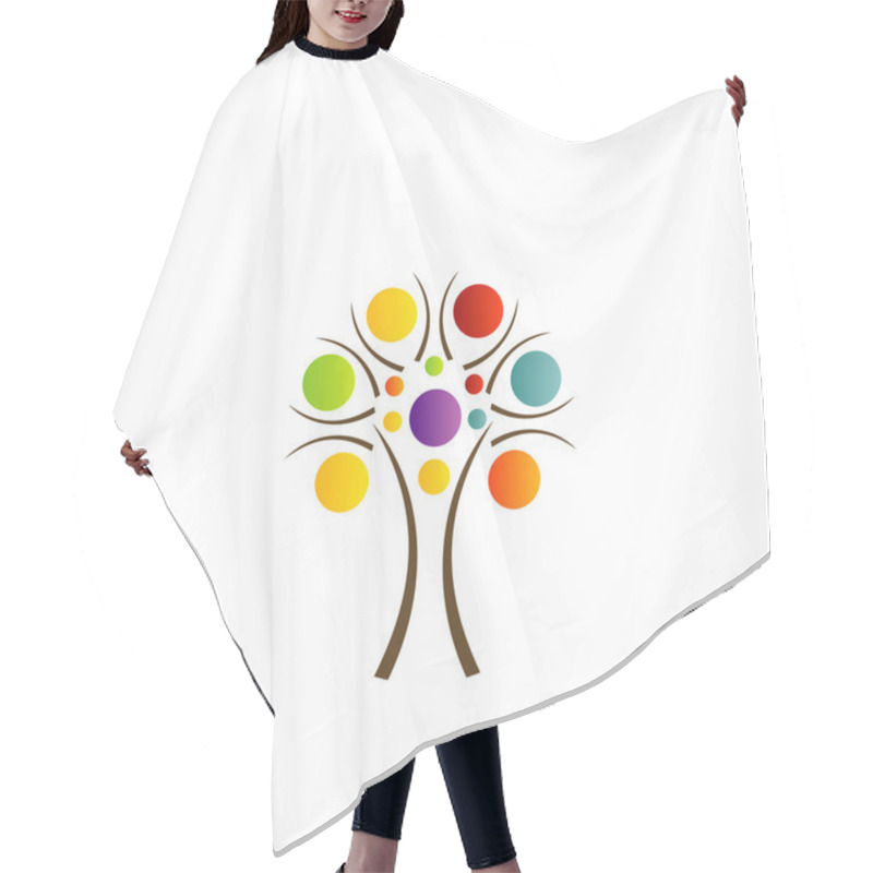 Personality  Abstract Tree Hair Cutting Cape