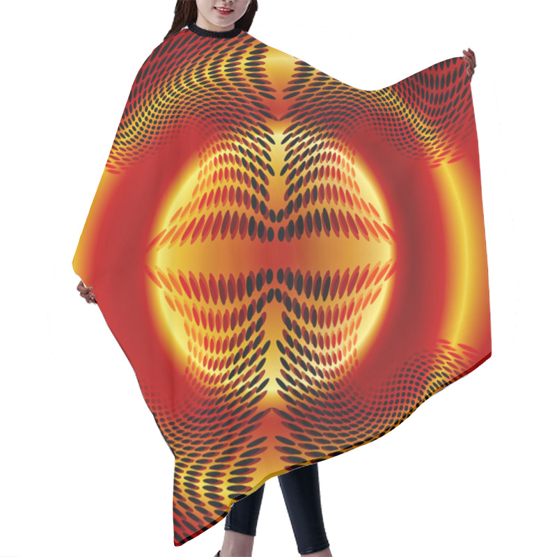 Personality  RED BACKGROUND CIRCLE ABSTRACT Hair Cutting Cape