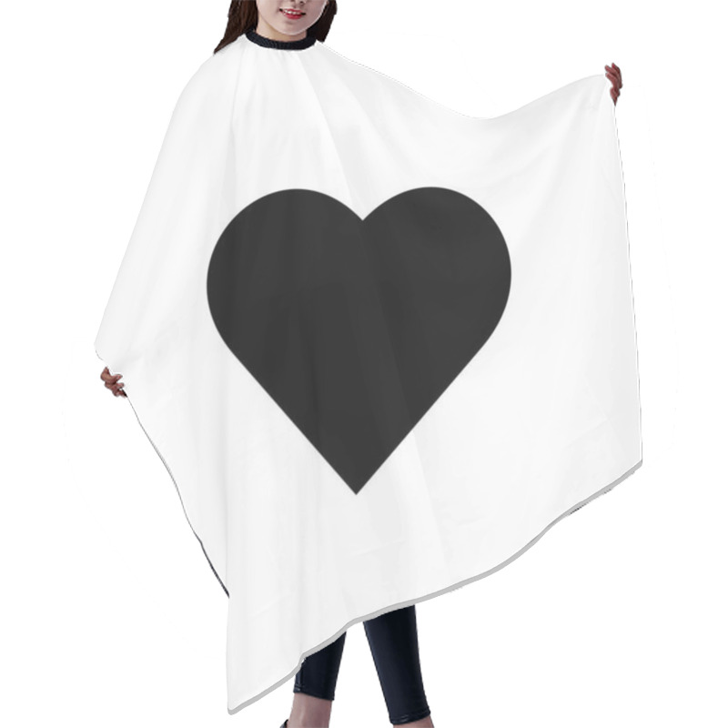 Personality  Black Heart Icon, Simply Vector Illustration   Hair Cutting Cape