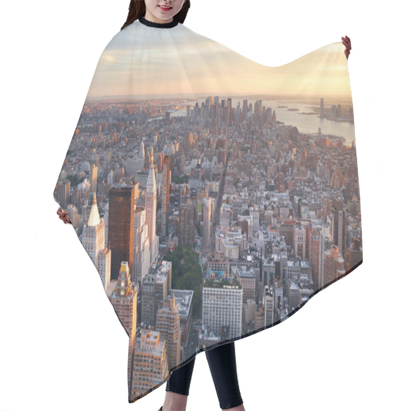 Personality  New York City Aerial View Hair Cutting Cape