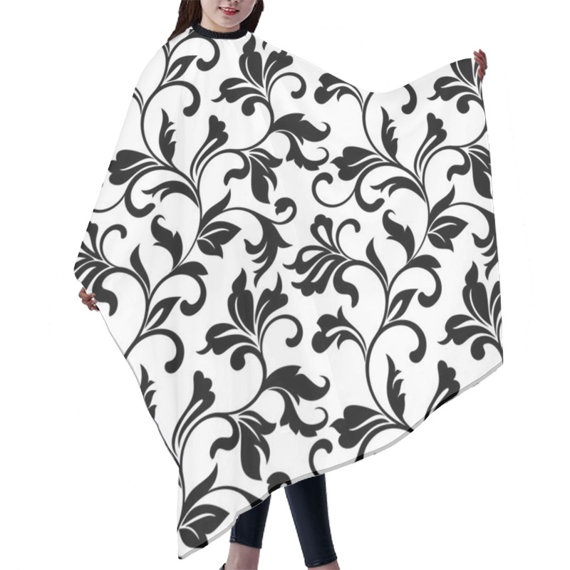 Personality  Elegant Seamless Pattern With Classic Tracery On A White Backgro Hair Cutting Cape