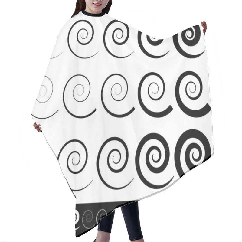 Personality  Abstract Spiral Graphics Hair Cutting Cape