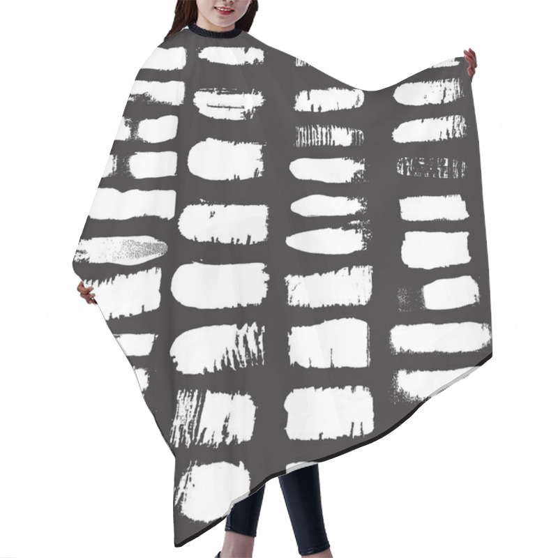 Personality  Variety, White, Scratched Brush Strokes Hair Cutting Cape