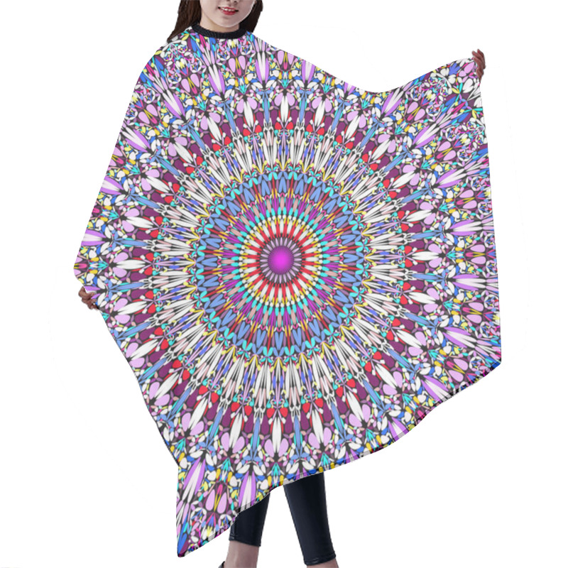 Personality  Abstract Floral Mandala Background - Circular Vector Geometry Hair Cutting Cape