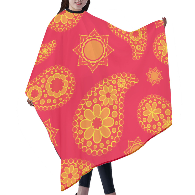 Personality  Seamless Paisley Pattern, Boho Style Hair Cutting Cape