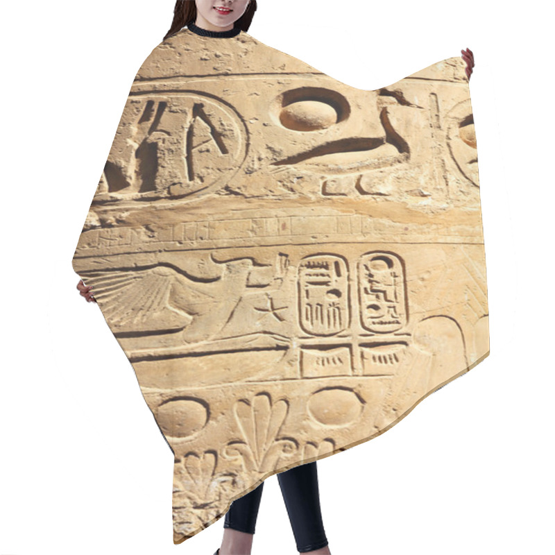 Personality  Column With Ancient Egypt Hieroglyphics Hair Cutting Cape