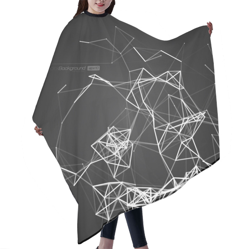 Personality  Black And White Modern Lines Background Hair Cutting Cape