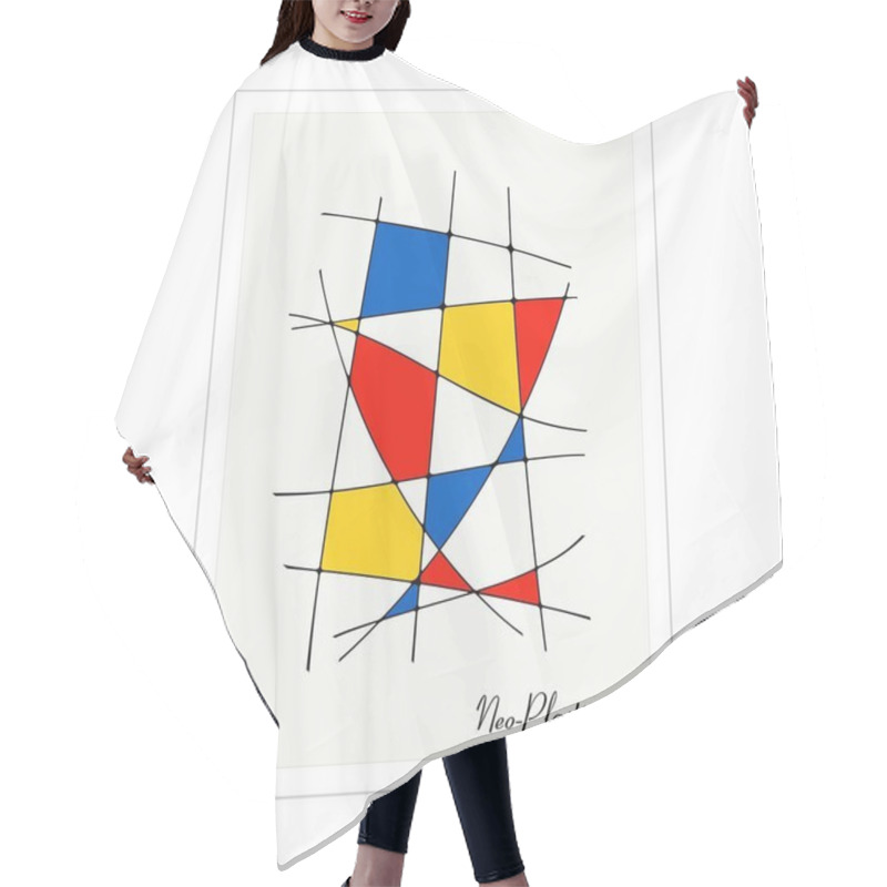 Personality  Modern Poster, Artwork Inspired Postmodern In The Style Of Neoplasticism, Bauhaus, Mondrian. Perfect For Interior Design, Printing, Web Design. Hair Cutting Cape