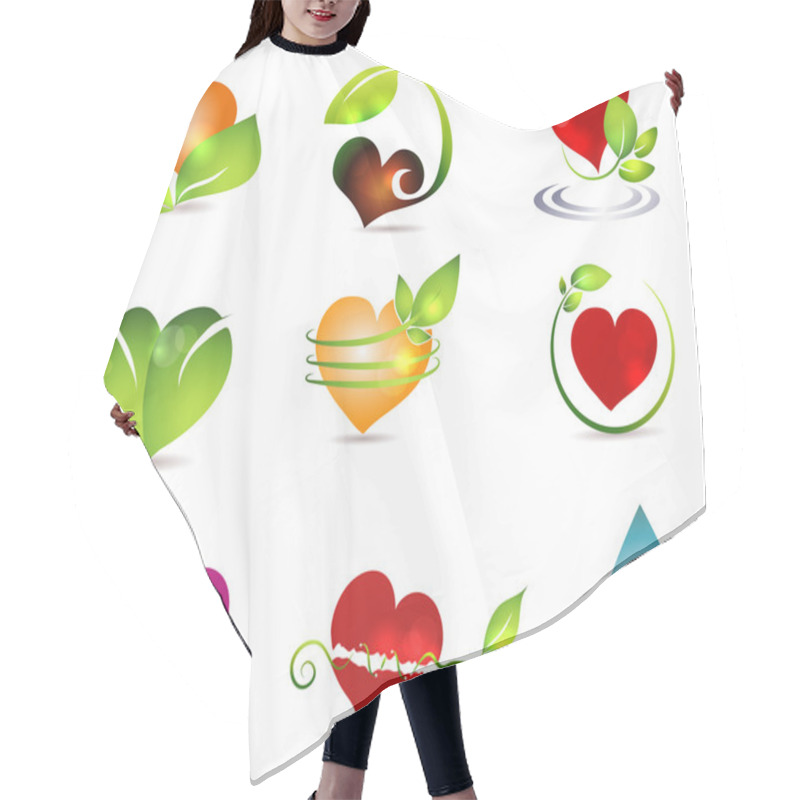 Personality  Heart And Nature Symbols Hair Cutting Cape