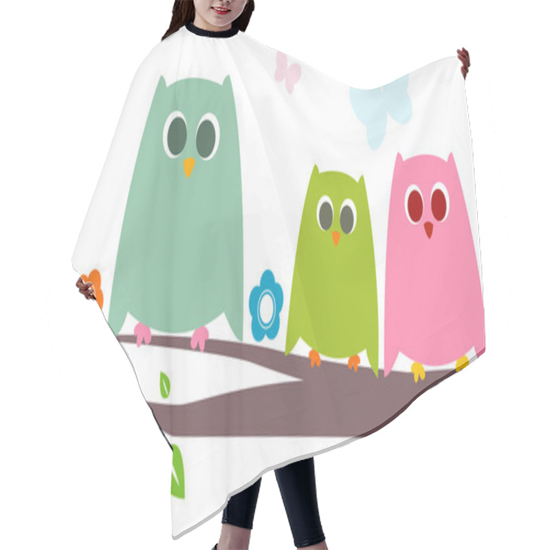 Personality  Cute Owls Hair Cutting Cape