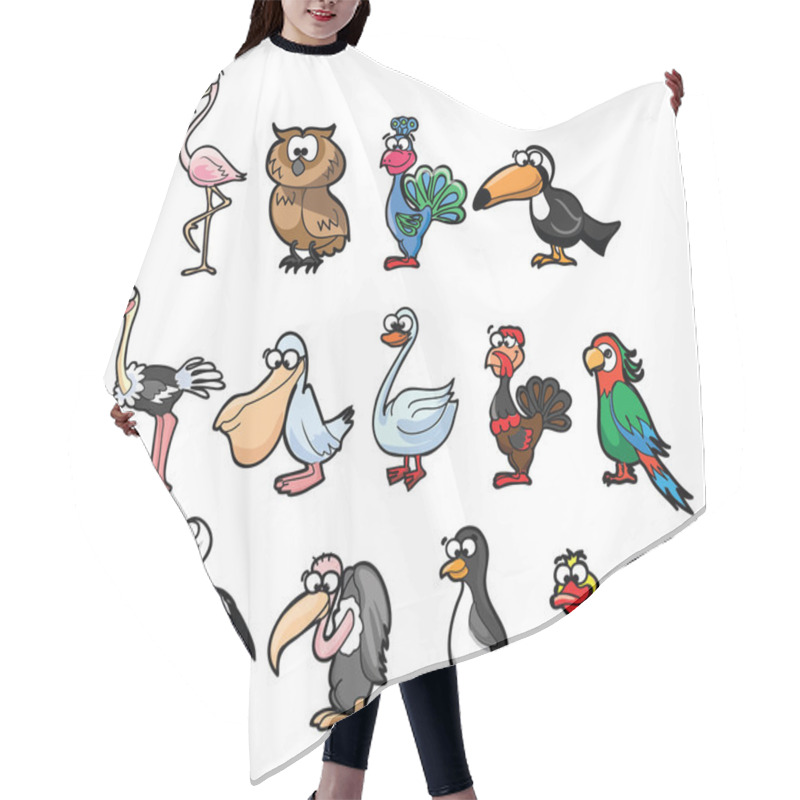 Personality  Set Of  Cartoon Birds Hair Cutting Cape