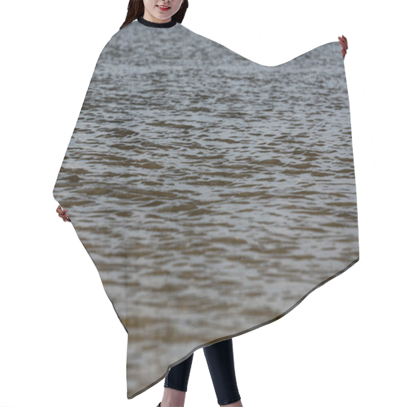 Personality  Selective Focus Of Surface Of River With Waves  Hair Cutting Cape