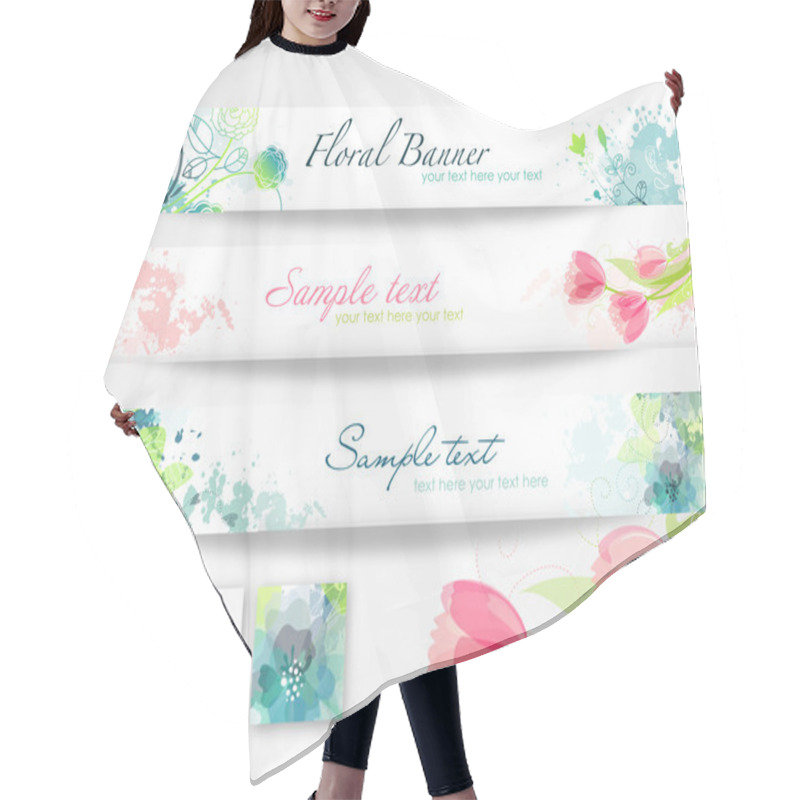 Personality  Floral Headers Hair Cutting Cape