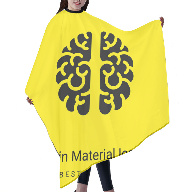 Personality  Brain Minimal Bright Yellow Material Icon Hair Cutting Cape