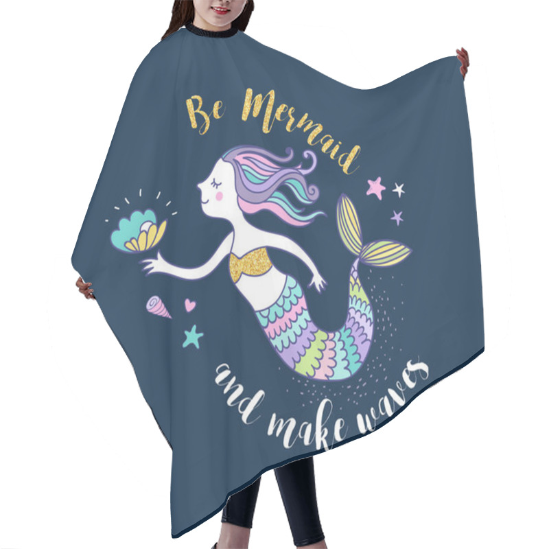 Personality  Under The Sea Elements Design Hair Cutting Cape