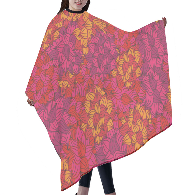 Personality  Seamless Floral Pattern Hair Cutting Cape