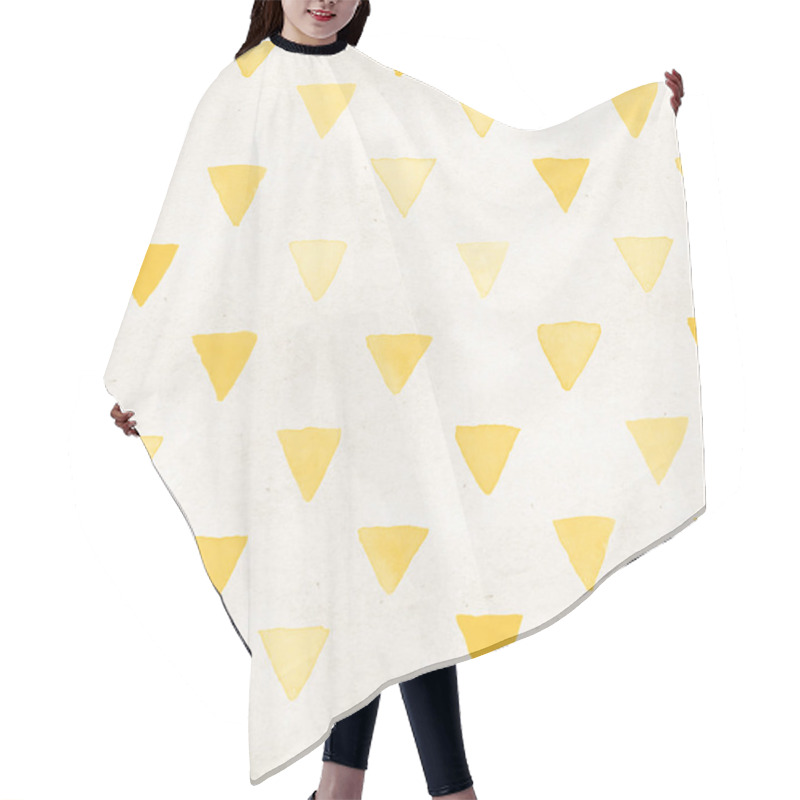 Personality  Pattern With Yellow Triangles Hair Cutting Cape