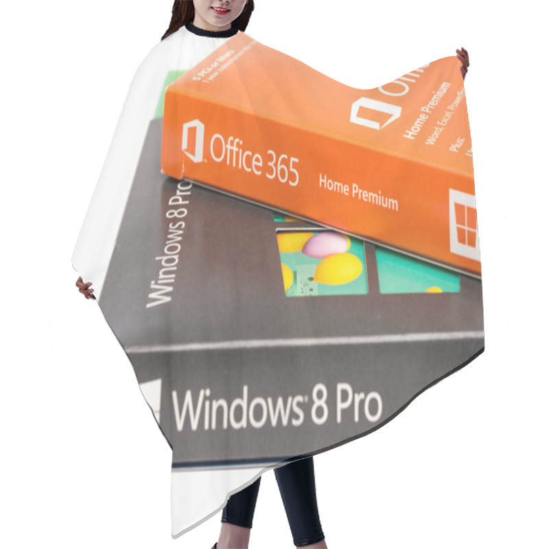 Personality  Microsoft Software Retail Boxes Hair Cutting Cape