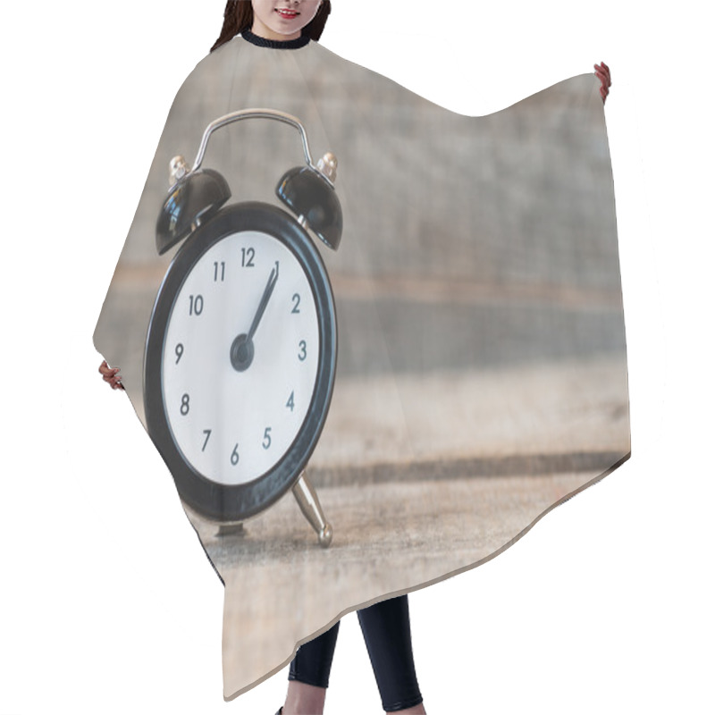 Personality  Black Alarm Clock Hair Cutting Cape