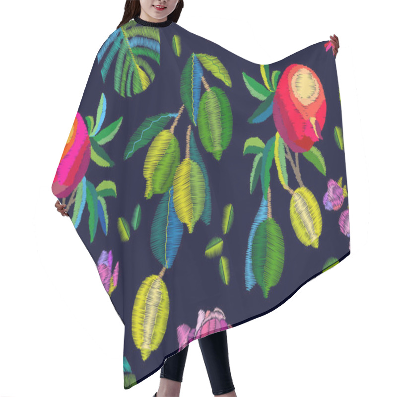 Personality  Garden With Pomegranates And Lemons.  Hair Cutting Cape