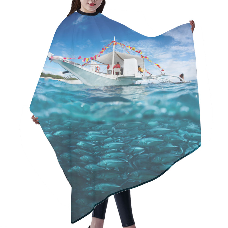 Personality  Fishing Boat Hair Cutting Cape