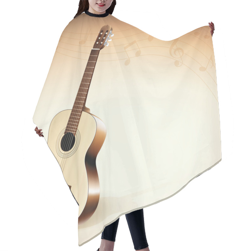 Personality  Guitar Background Hair Cutting Cape