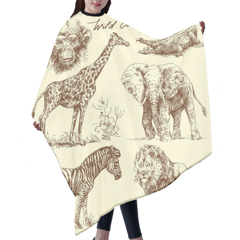 Personality  Wild Animals Hair Cutting Cape