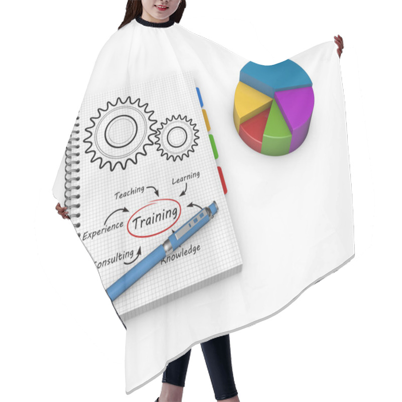 Personality  Notepad Training Concept Hair Cutting Cape