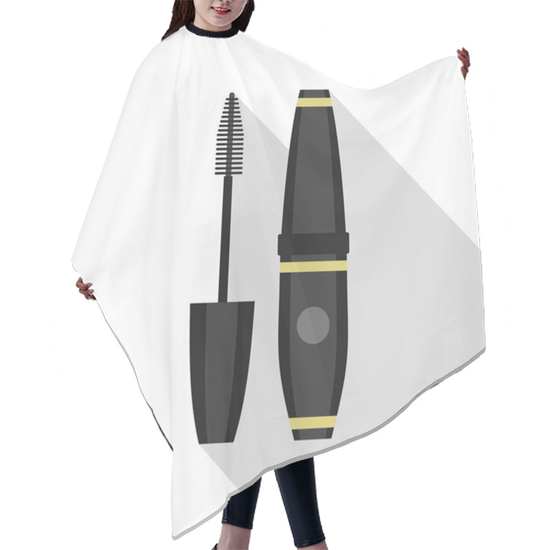 Personality  Black Mascara Icon, Flat Style Hair Cutting Cape