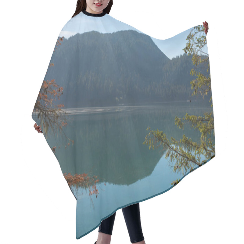 Personality  Detail Of Baker Lake Water, Shore And Trees, In Norh Cascades Hair Cutting Cape