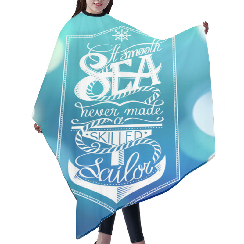 Personality  Vector Hand Drawn Anchor Card Hair Cutting Cape