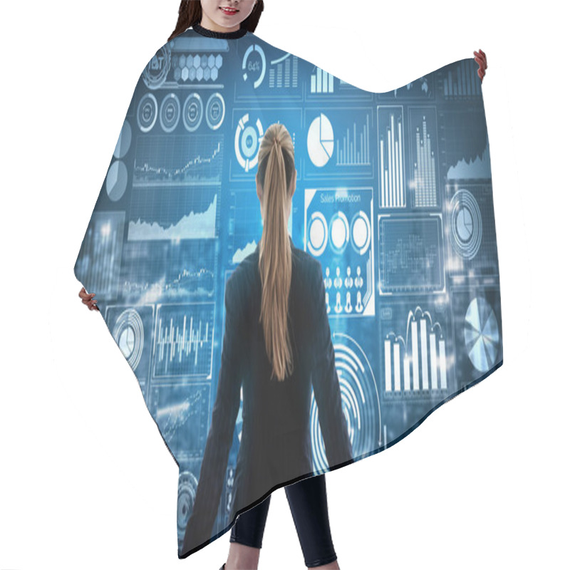 Personality  Big Data Technology For Business Finance Concept. Hair Cutting Cape