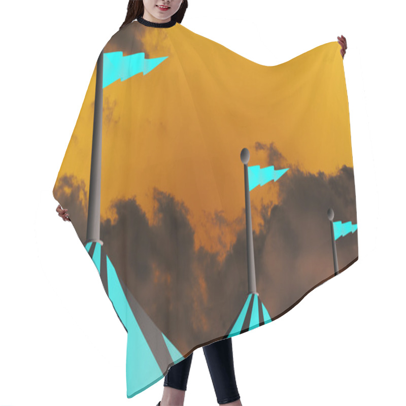 Personality  Circus Tent Roof Hair Cutting Cape