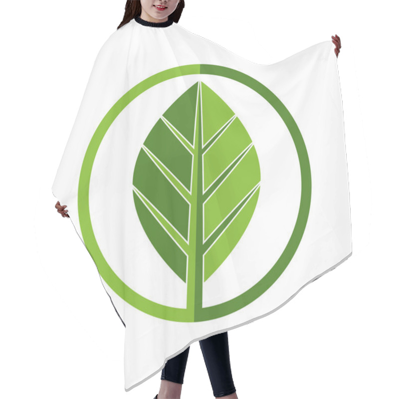 Personality  Leaf Icon. Hair Cutting Cape