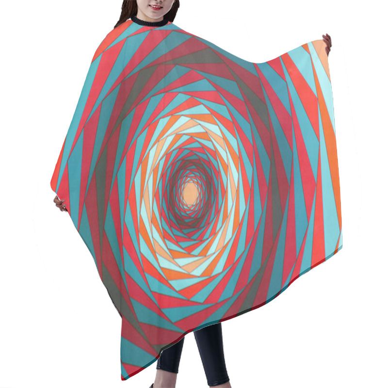 Personality  Optical Illusion Mosaic Hair Cutting Cape