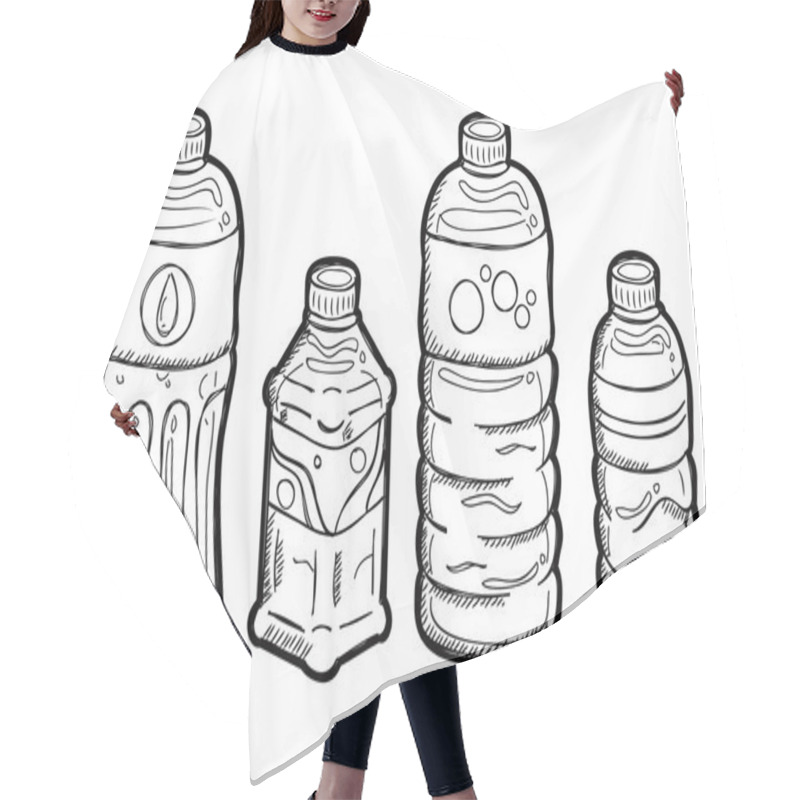 Personality  Plastic Bottle Doodle Hair Cutting Cape