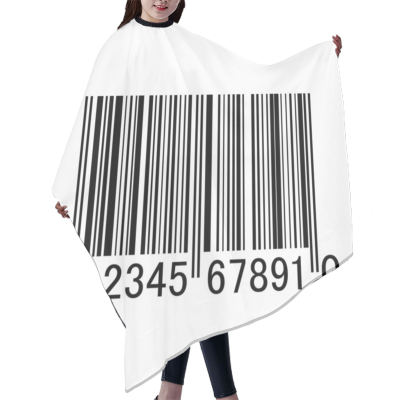 Personality  Bar Code. Vector Illustration. Hair Cutting Cape