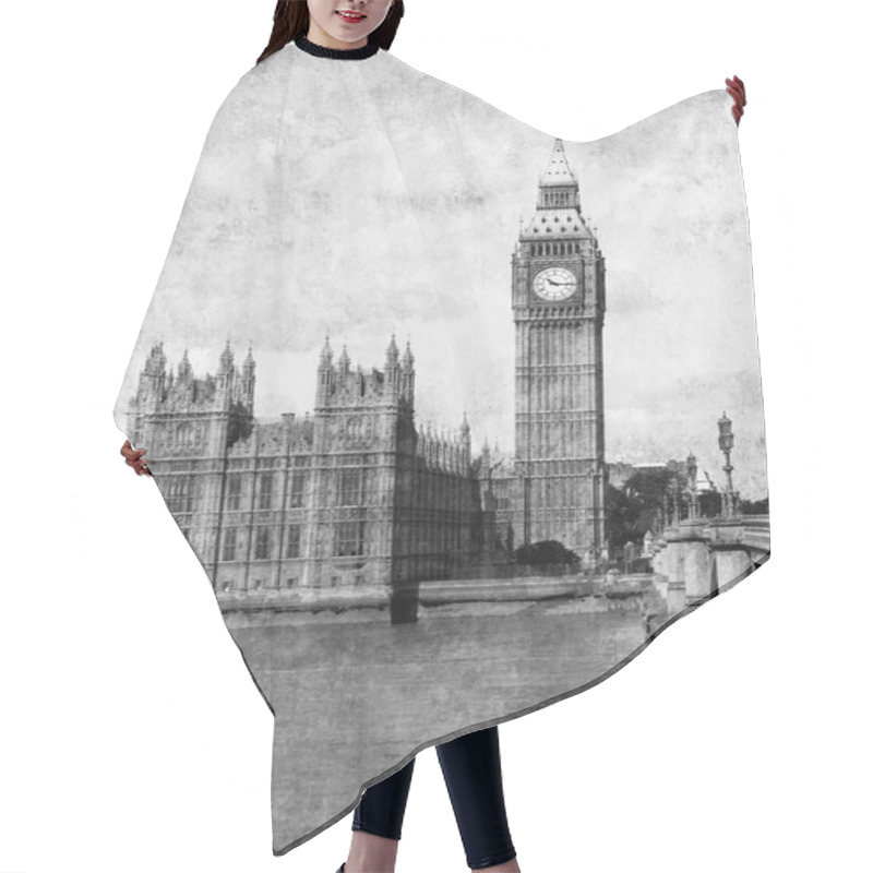 Personality  Buildings Of Parliament With Big Ben Hair Cutting Cape