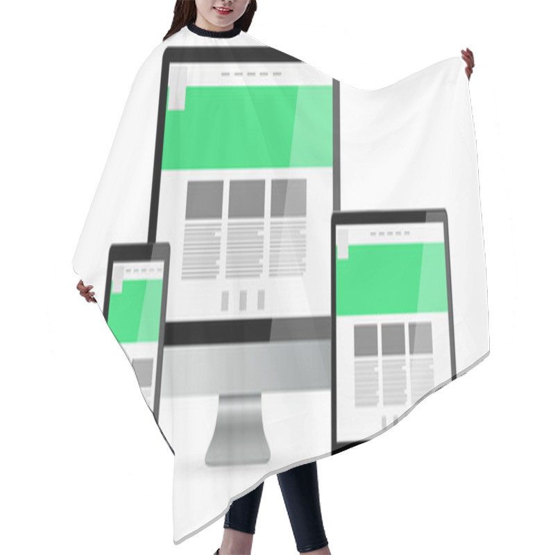 Personality  Modern Digital Tech Device Collection Hair Cutting Cape