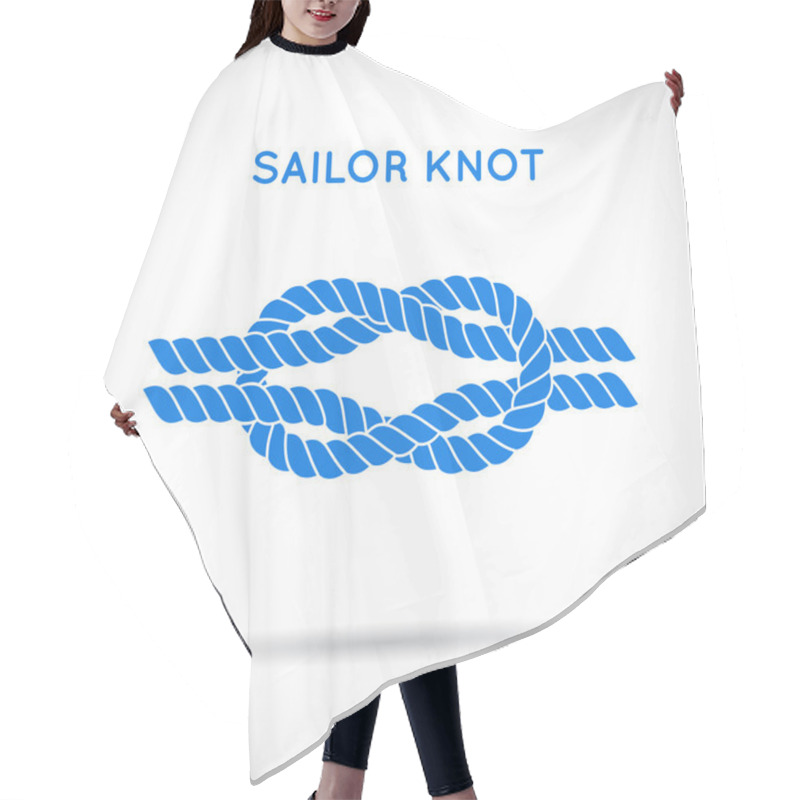 Personality  Sailor Knot. Hair Cutting Cape