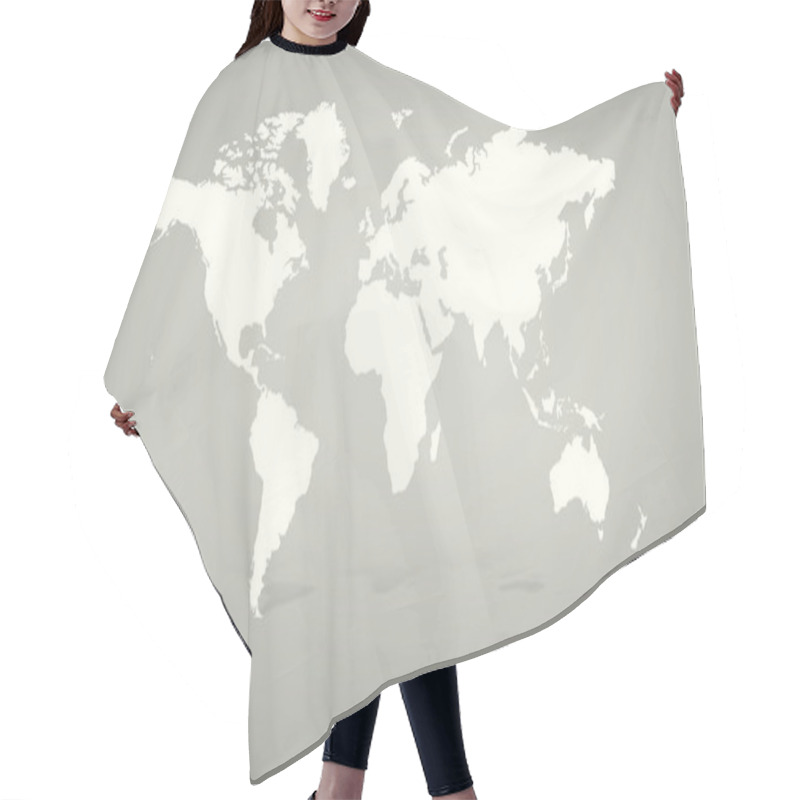 Personality  World Map Hair Cutting Cape