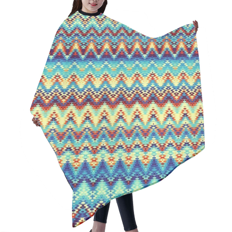 Personality  Abstract Sqaure Background. Chevron Square Pattern. Digital Art. Hair Cutting Cape