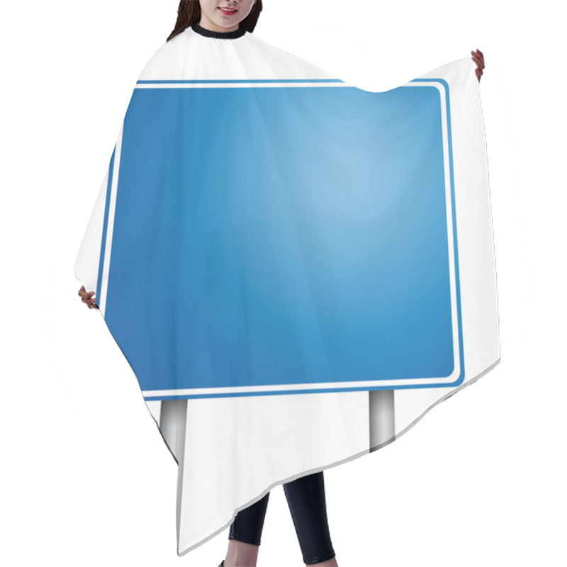 Personality  Empty Blue Road Signs Hair Cutting Cape