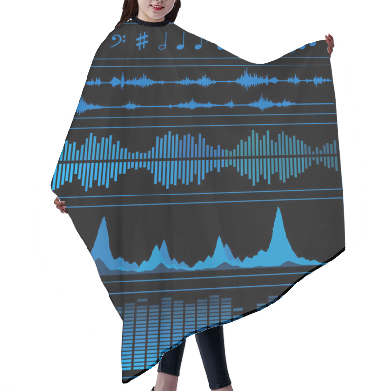 Personality  Music Background Hair Cutting Cape